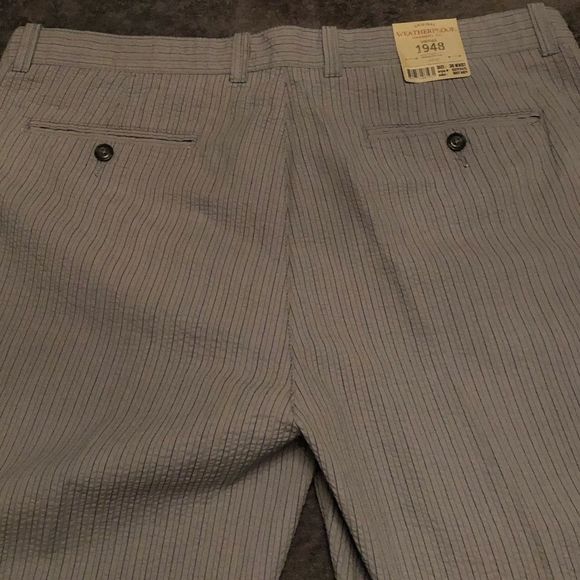 Original Weatherproof Vintage Shorts, pinstripe in dusk grey - NWT, Size…‎ - Picture 3 of 8